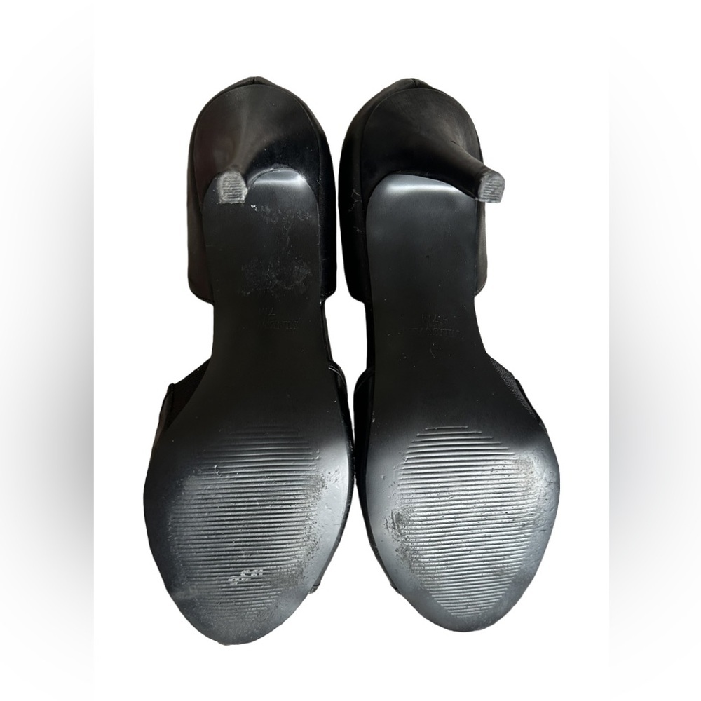 Nine West Woman’s 7 Black Peep Toe Heels With Cutout Detailing - Picture 6 of 6